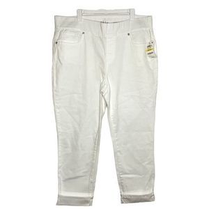 Style and Co Women's Solid White High Rise Ankle Jeans Size Medium